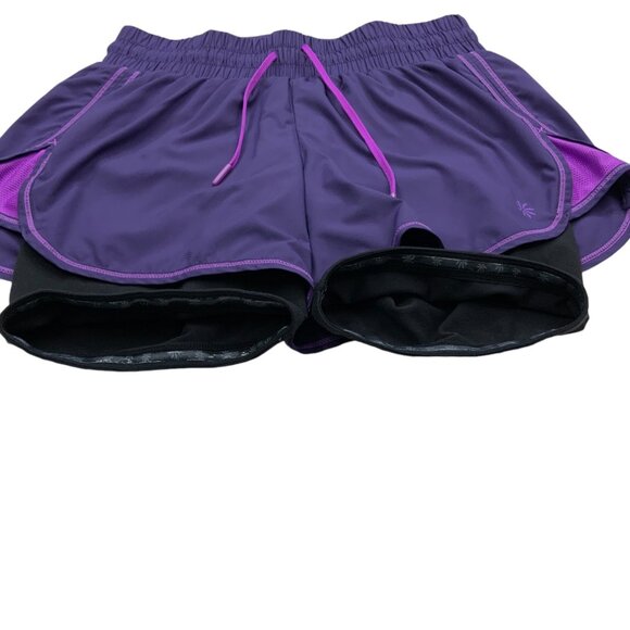 Athleta Ready Set 2 in 1 Shorts XXS 2XS Purple Built In Brief Athletic Running - Picture 5 of 12